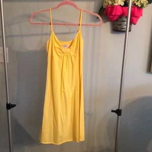Ann Taylor Loft yellow spaghetti strap dress